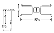 stainless steel H burner for charbroil repair
